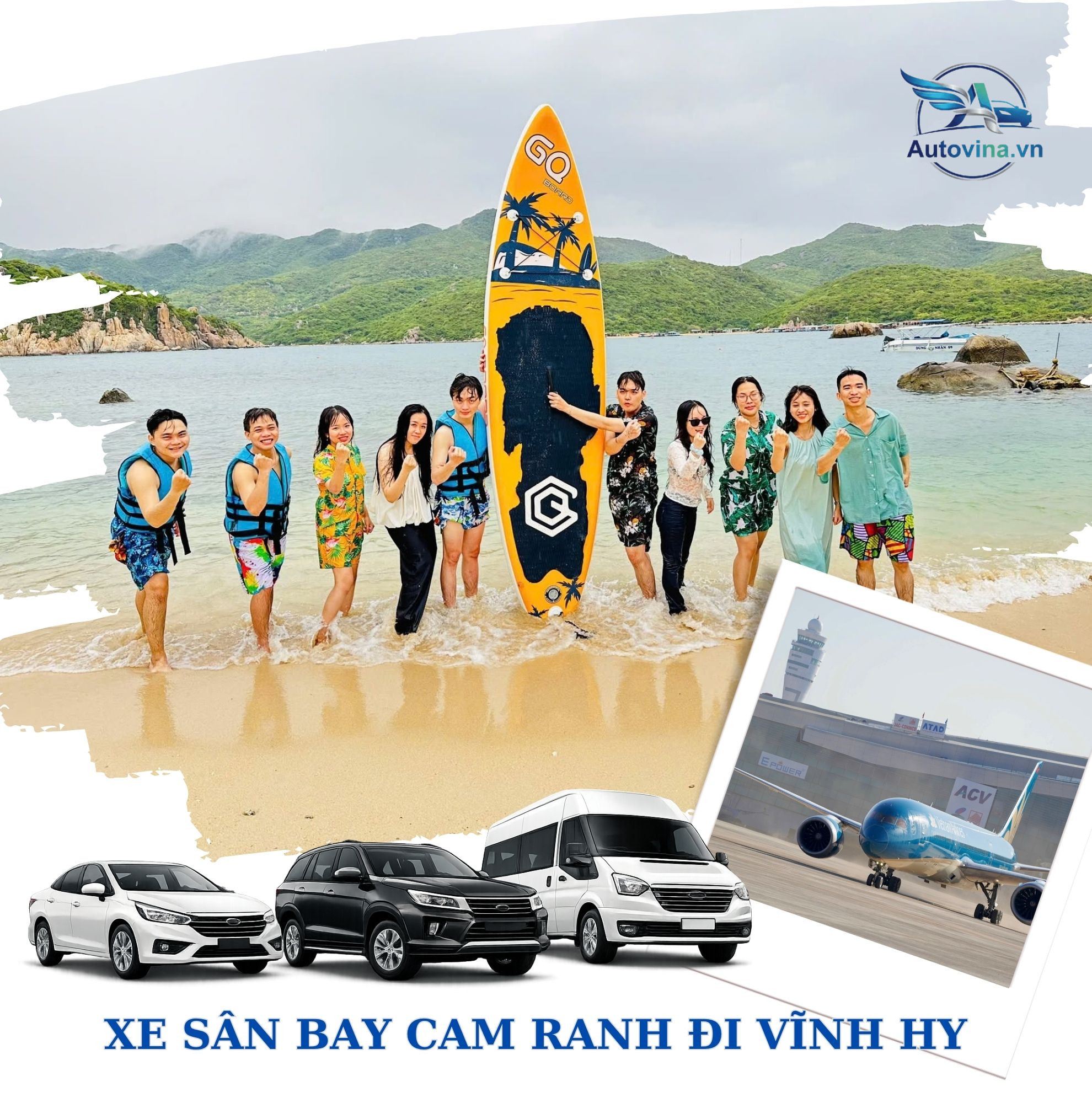 Dịch vụ xe sân bay Cam Ranh Vĩnh Hy uy tín AutoVina