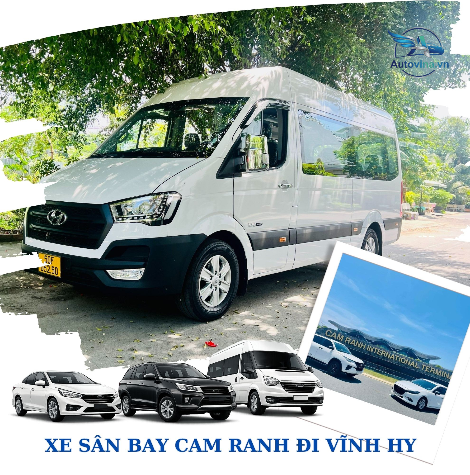 Thuê xe 16 chỗ hợp đồng đón sân bay Cam Ranh đi Vĩnh Hy