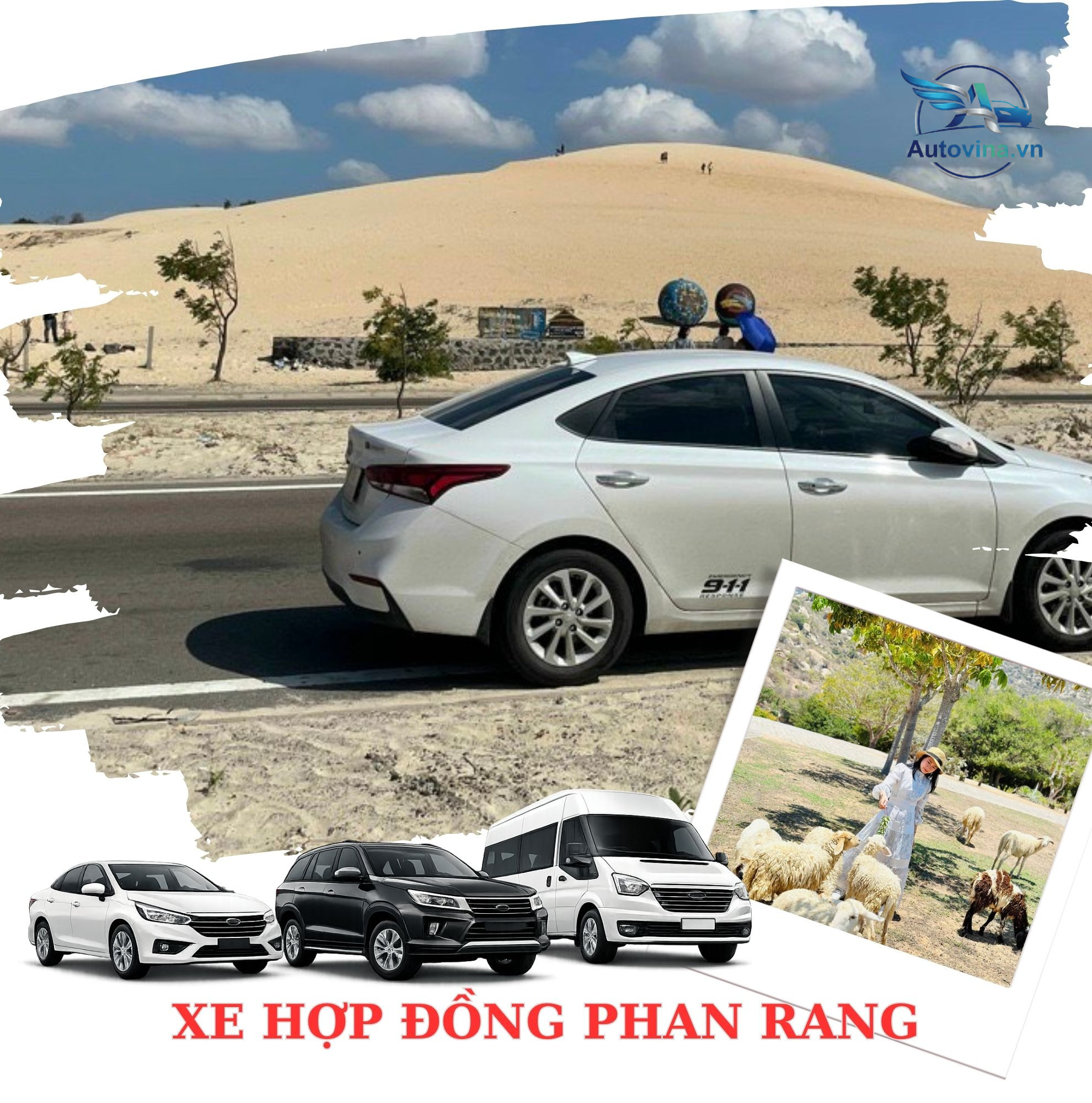 Cho thuê xe 4 chỗ, 7 chỗ đời mới tại Phan Rang đưa đón tận nơi.